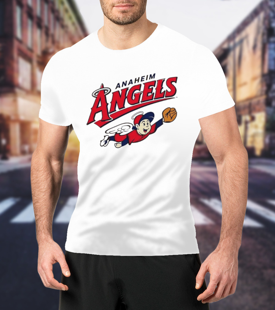 Anaheim Angels Vintage Baseball Flying T-Shirt