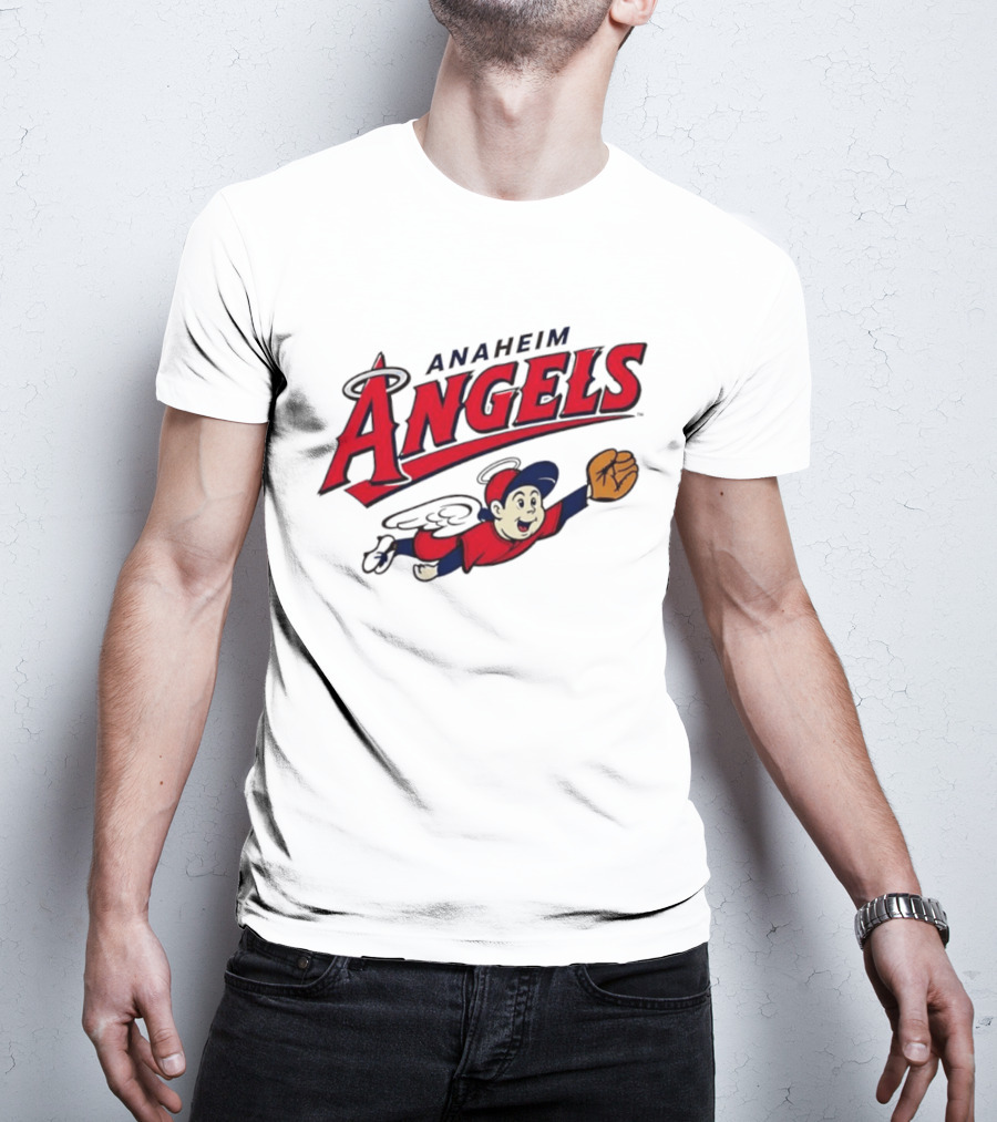Anaheim Angels Vintage Baseball Flying T-Shirt