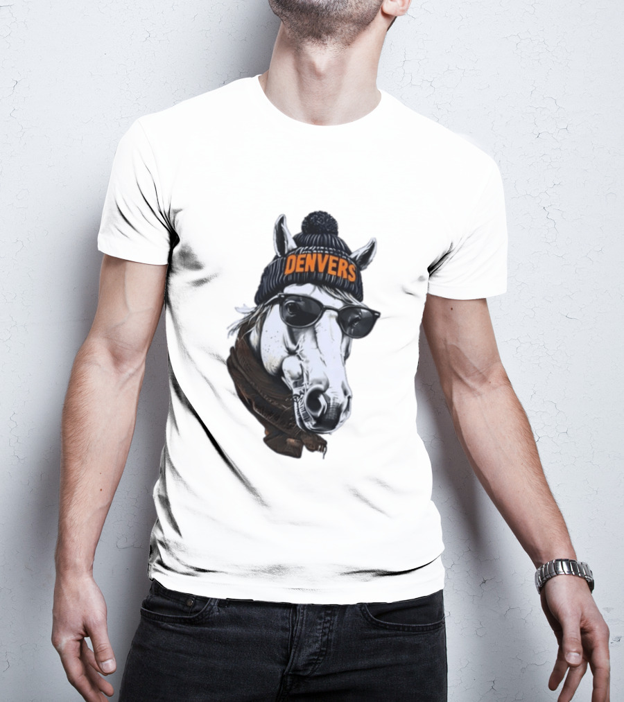 Denvers Horse With Hat Sunglasses And Scarf T-Shirt