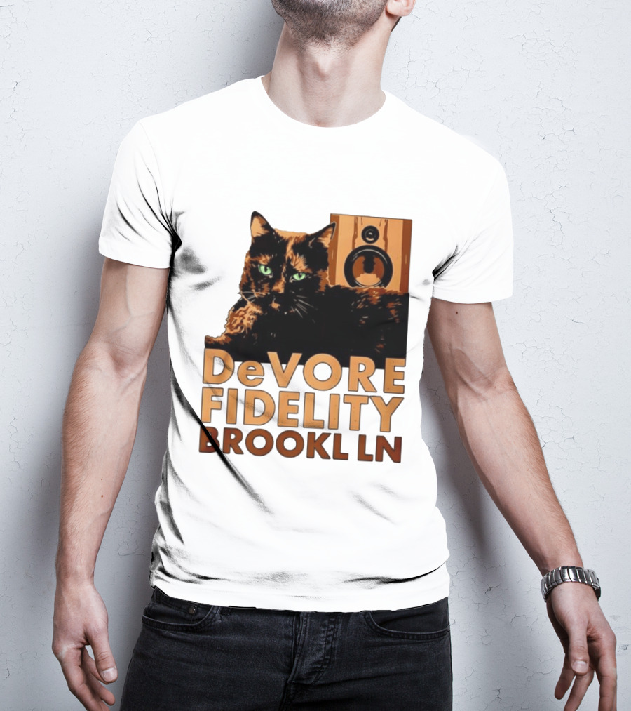 DeVore Fidelity Brooklyn Cat Speaker T-Shirt