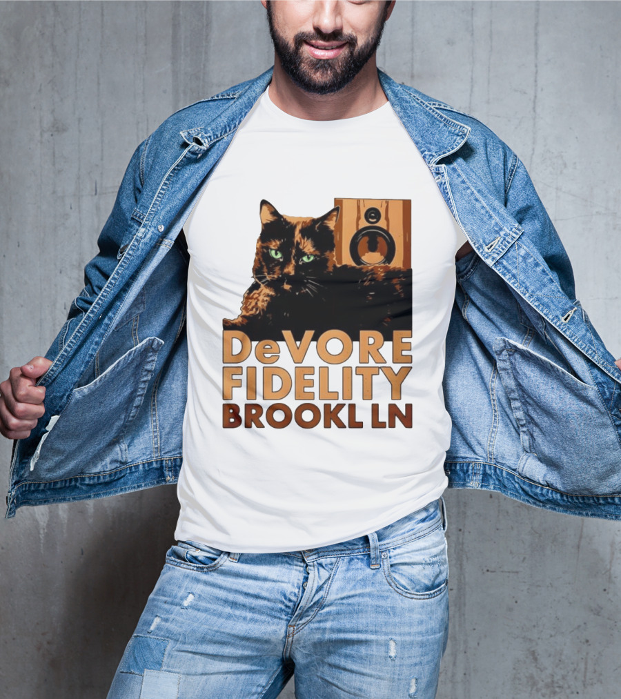 DeVore Fidelity Brooklyn Cat Speaker T-Shirt