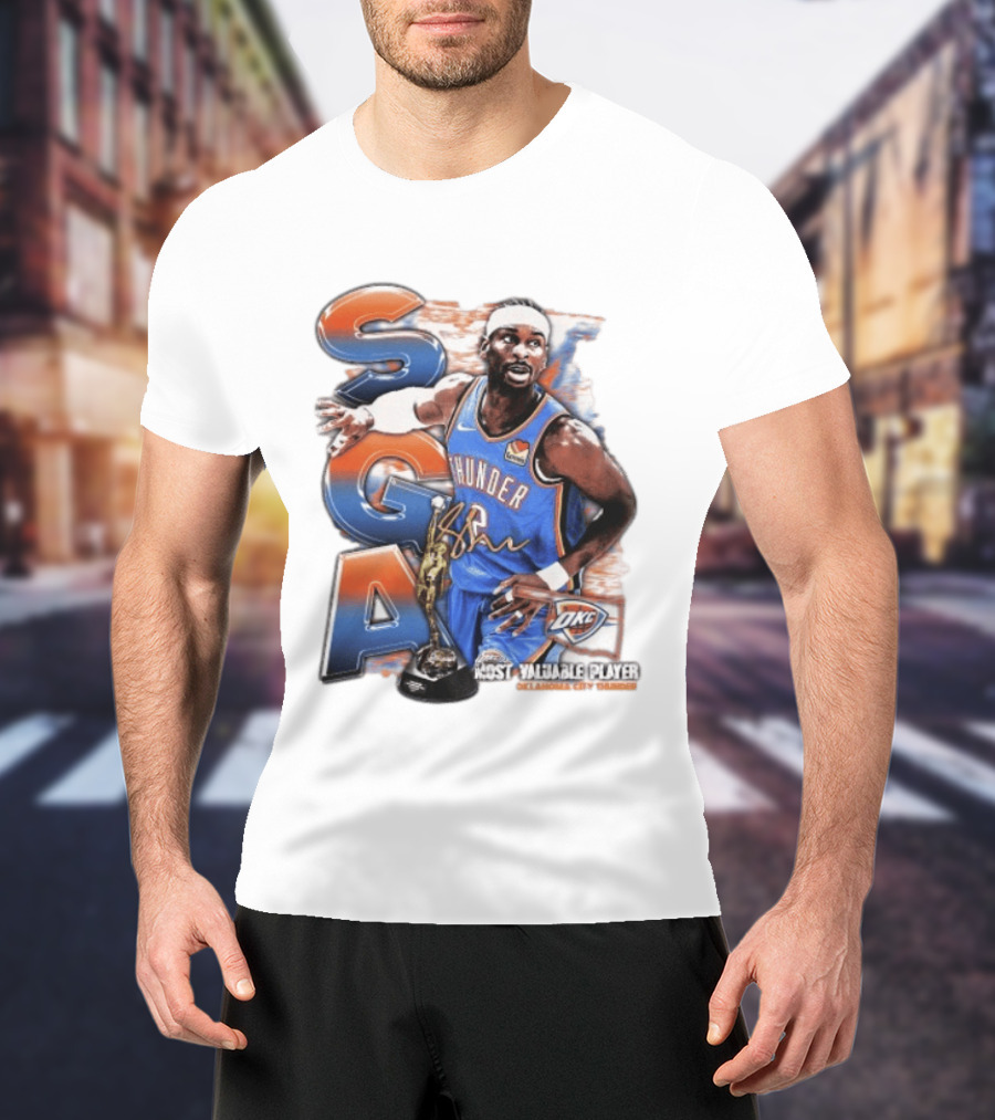 Shai Gilgeous Alexander SGA Oklahoma City Thunder Most Valuable Player T-Shirt