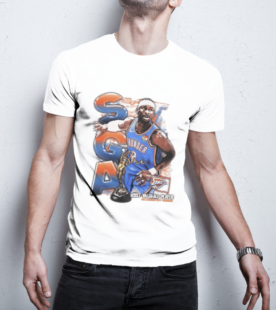 Shai Gilgeous Alexander SGA Oklahoma City Thunder Most Valuable Player T-Shirt