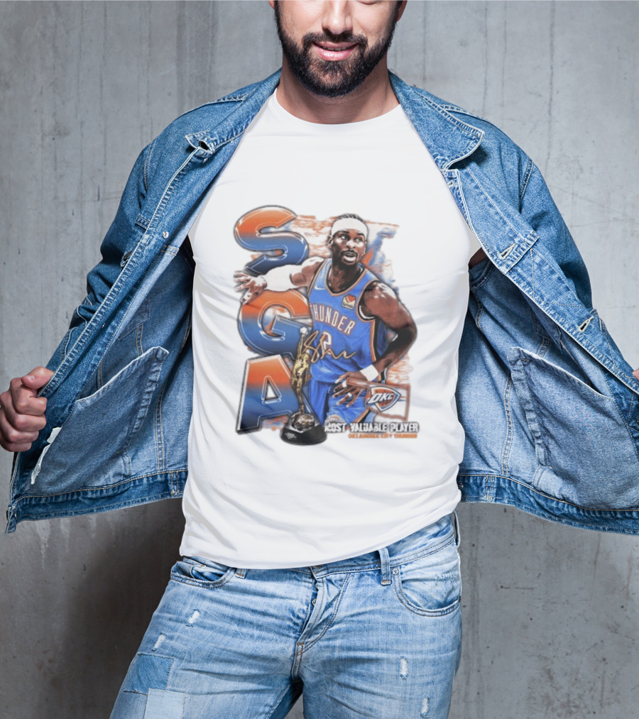 Shai Gilgeous Alexander SGA Oklahoma City Thunder Most Valuable Player T-Shirt
