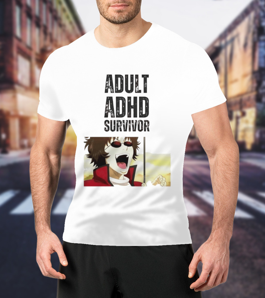 Sakamoto Tatsuma Anime Character Adult ADHD Survivor T-Shirt