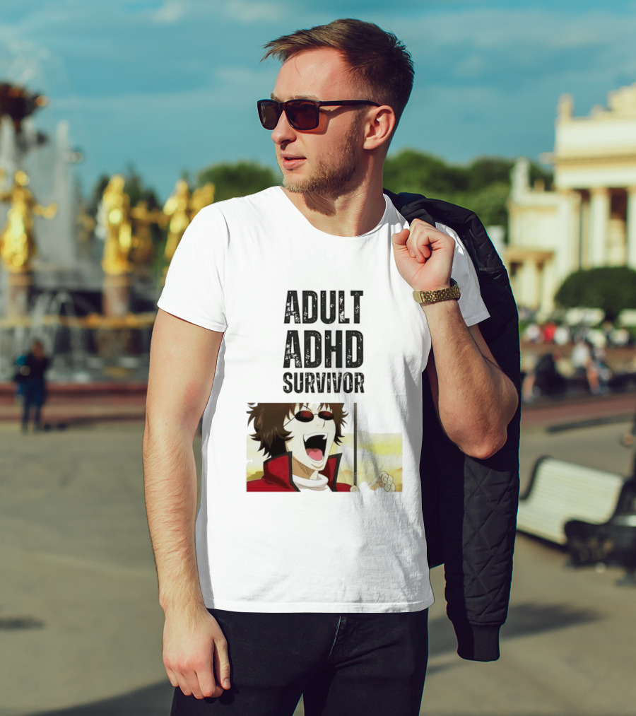 Sakamoto Tatsuma Anime Character Adult ADHD Survivor T-Shirt