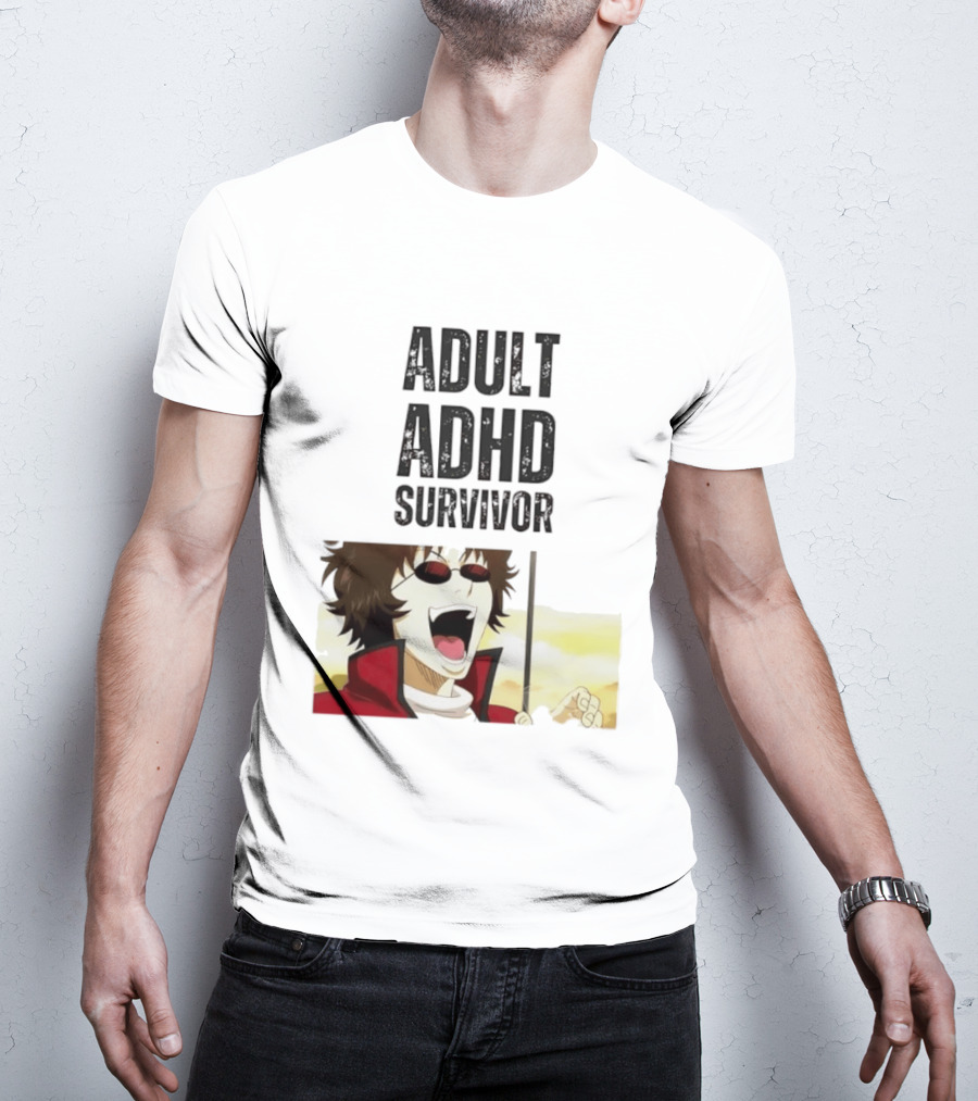 Sakamoto Tatsuma Anime Character Adult ADHD Survivor T-Shirt