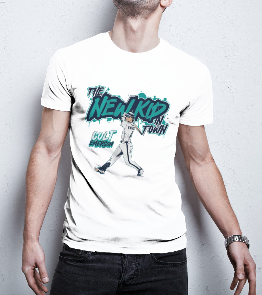 Seattle Mariners Colt Emerson The New Kid In Town MLB Baseball T-Shirt