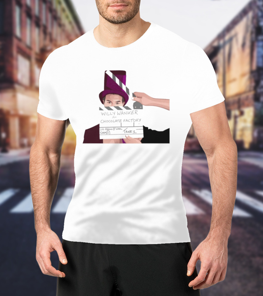 Max And Paddy Willy Wanker Chocolate Factory Movie Scene Take 1 T-Shirt