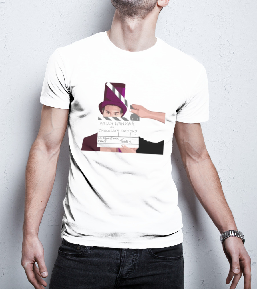 Max And Paddy Willy Wanker Chocolate Factory Movie Scene Take 1 T-Shirt