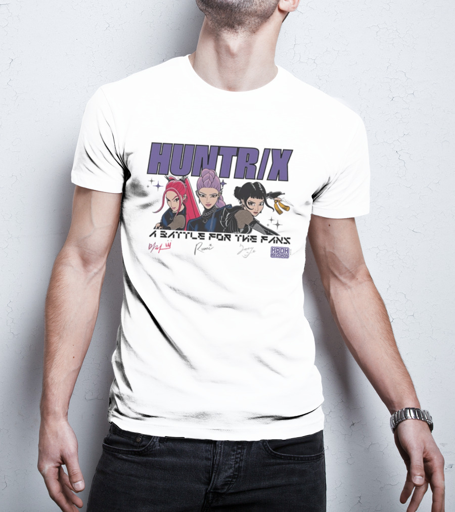 Huntrix A Battle For The Fans KPDH Records Rumi Zoey Jamalynn T-Shirt