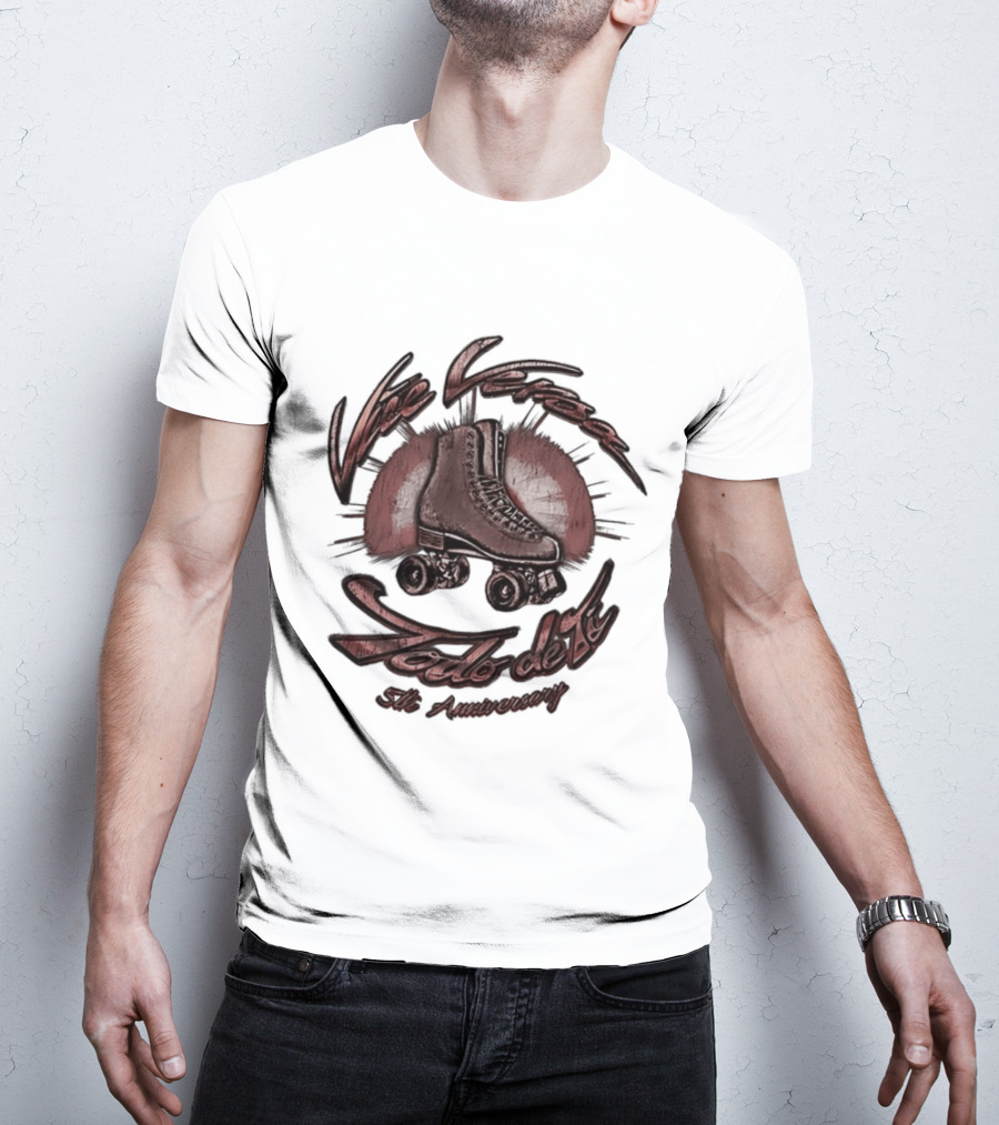 Vice Versa Todo De Ti 5th Anniversary Roller Skate Disco T-Shirt