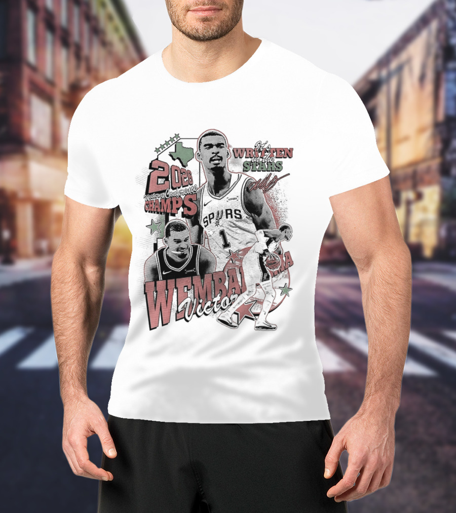 It's Written In The Stars Alien Victor Wembanyama 2026 Champs San Antonio Spurs NBA T-Shirt