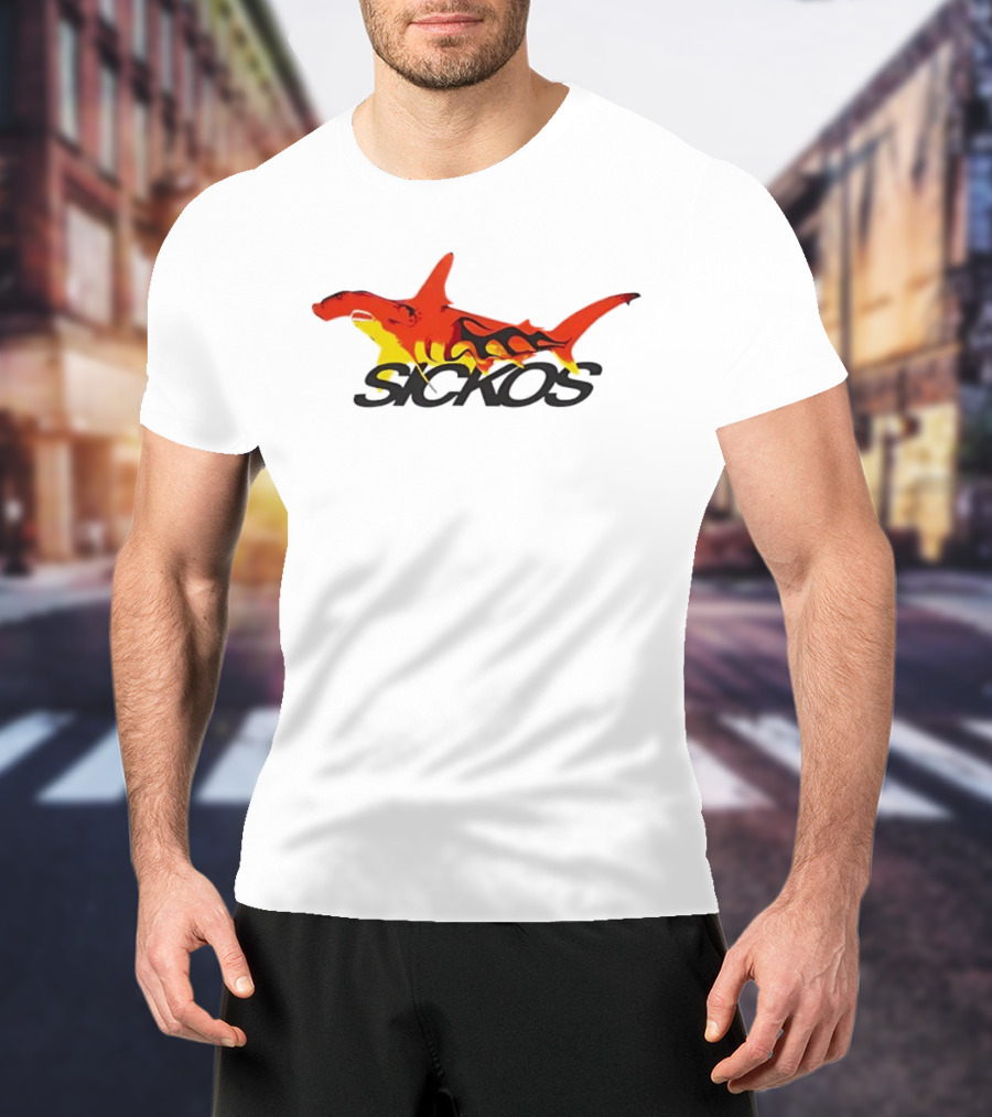 Sickos Hammerhead Shark Est 2021 Hood River OR Cotton Ocean Predator T-Shirt