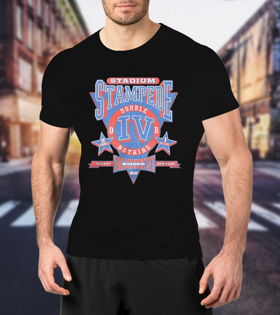 AEW Stadium Stampede Double Or Nothing IV 2026 Queens New York Wrestling Event T-Shirt