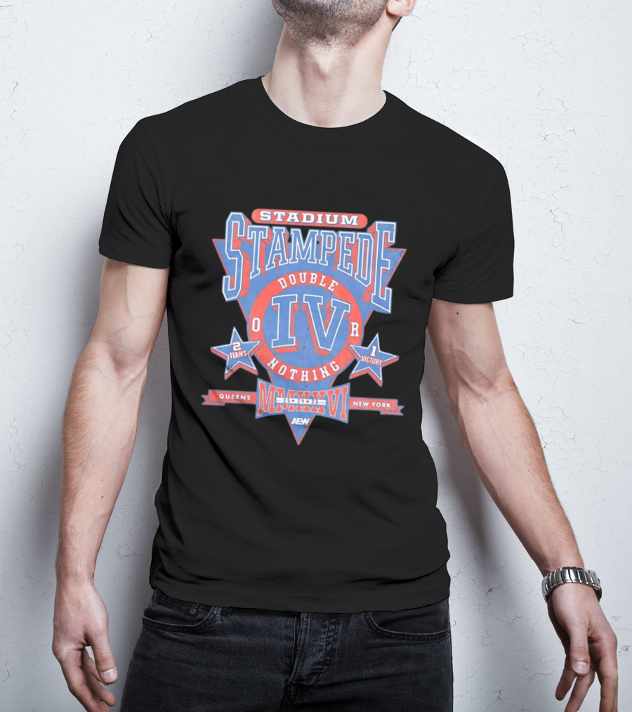 AEW Stadium Stampede Double Or Nothing IV 2026 Queens New York Wrestling Event T-Shirt