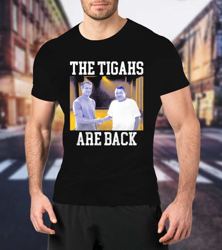 The Tigahs Are Back Brian Kelly Handshake T-Shirt