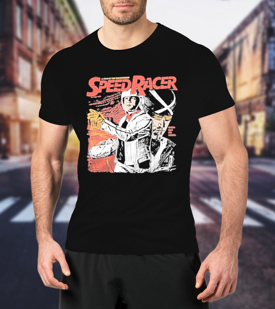Speed Racer Movie Mach 5 Racer X Manga Style Wachowskis Film T-Shirt