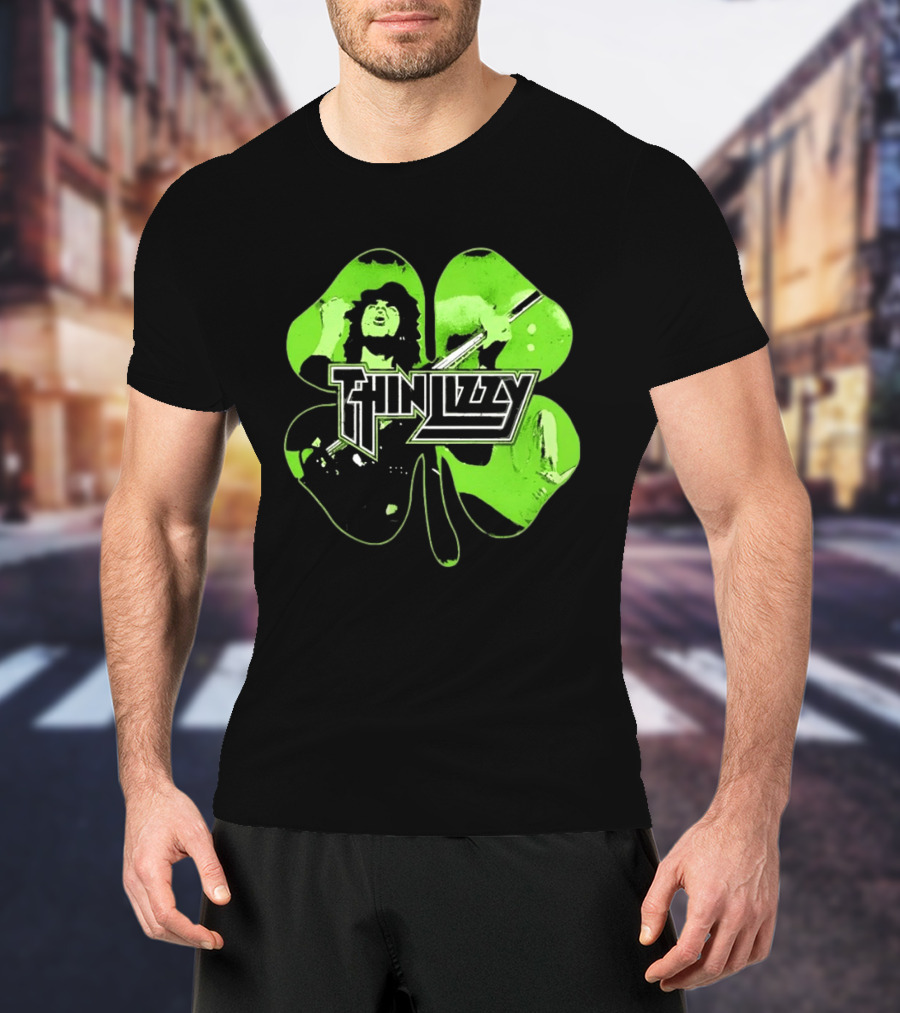 Thin Lizzy Irish Rock Band Green Clover St. Patrick's Day 2026 T-Shirt