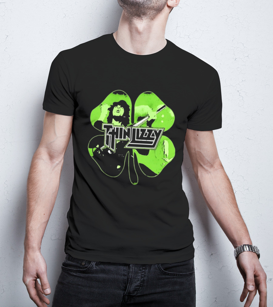 Thin Lizzy Irish Rock Band Green Clover St. Patrick's Day 2026 T-Shirt