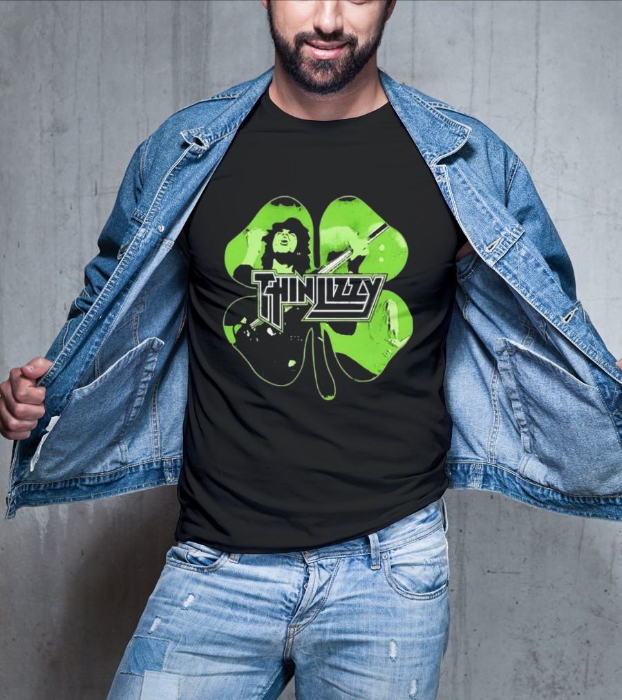 Thin Lizzy Irish Rock Band Green Clover St. Patrick's Day 2026 T-Shirt