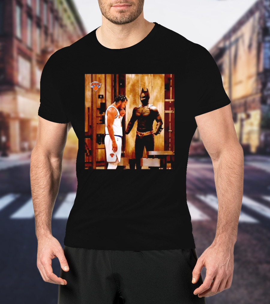 New York Knicks Jaylen Brunson Meets Batman Gotham T-Shirt