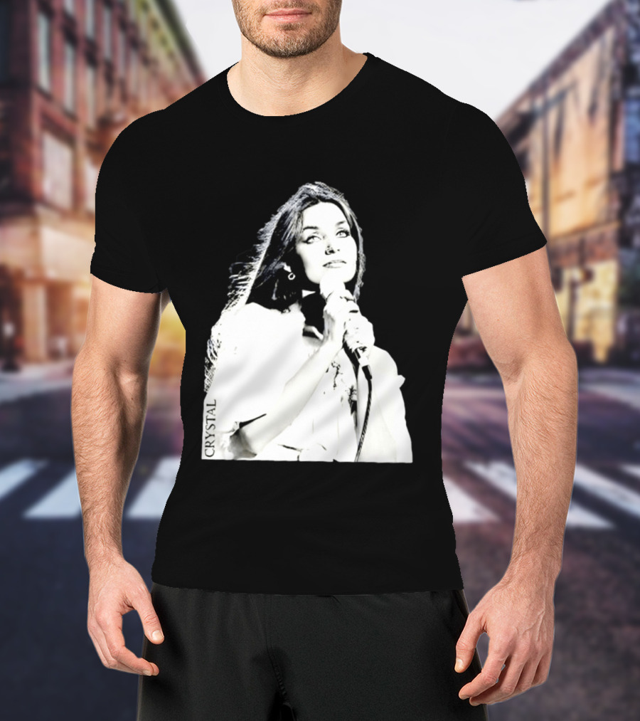 Mick Foley AEW Crystal Gayle Microphone Iconic Singer T-Shirt