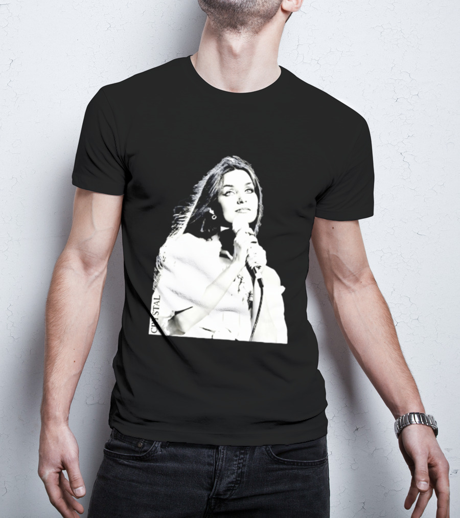 Mick Foley AEW Crystal Gayle Microphone Iconic Singer T-Shirt