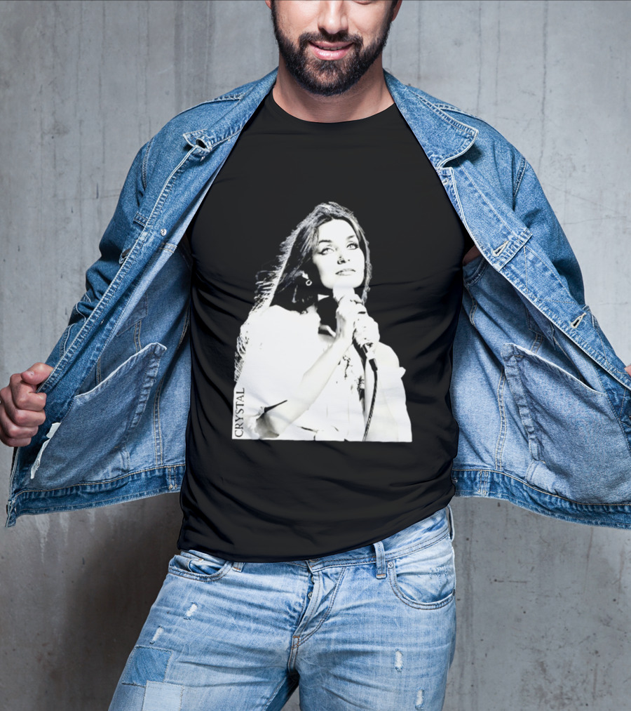 Mick Foley AEW Crystal Gayle Microphone Iconic Singer T-Shirt