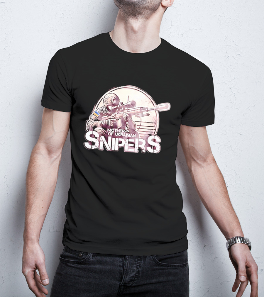 Mother Of Ukrainian Snipers Tactical Military Distressed Shooter T-Shirt