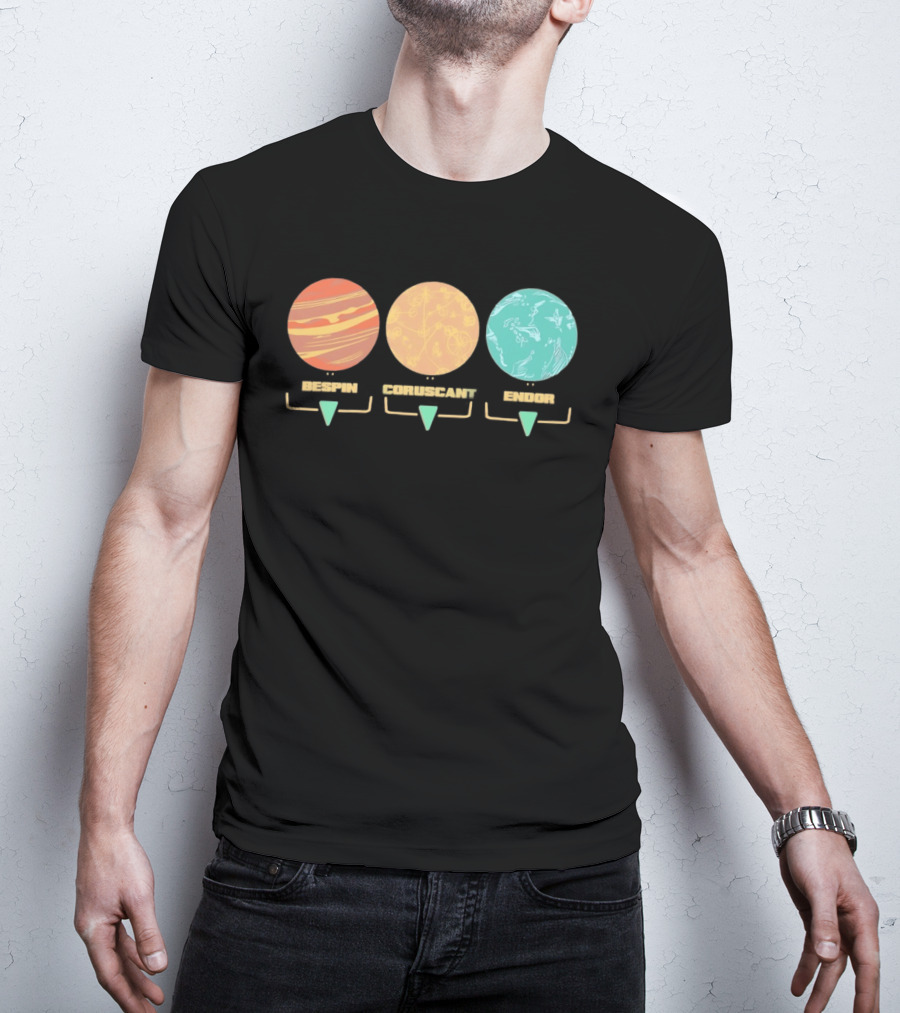 Bespin Coruscant Endor Star Wars Planet T-Shirt