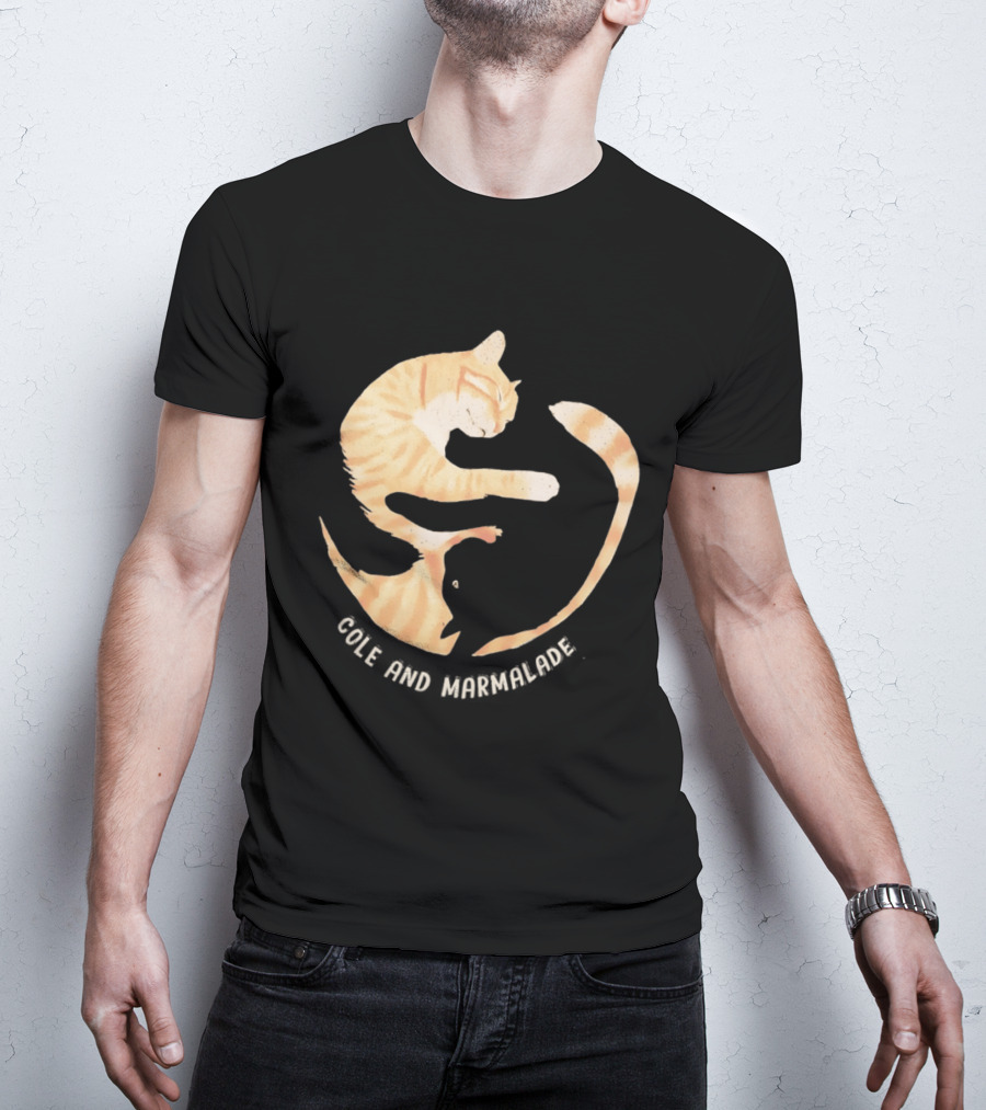 Cole And Marmalade Cats Yin Yang Pet Lovers Circle Harmony T-Shirt