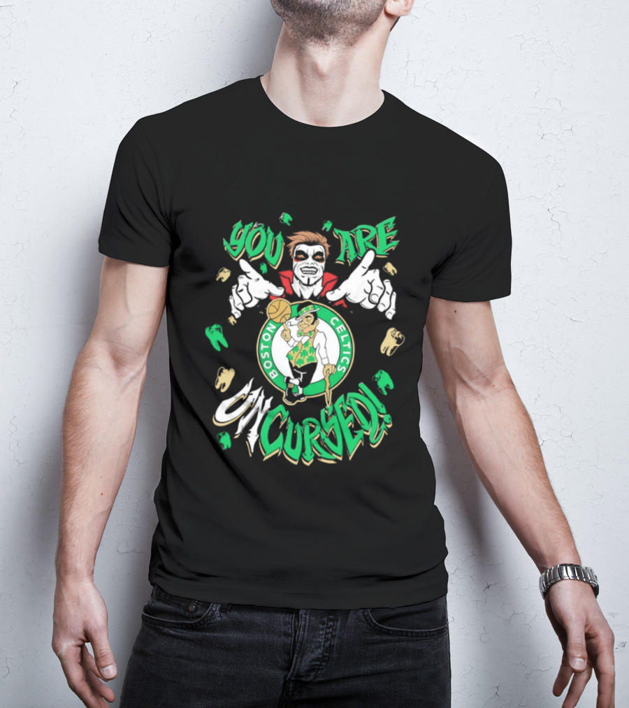 WWE Danhausen X Boston Celtics You Are Uncursed Vampire Horror T-Shirt