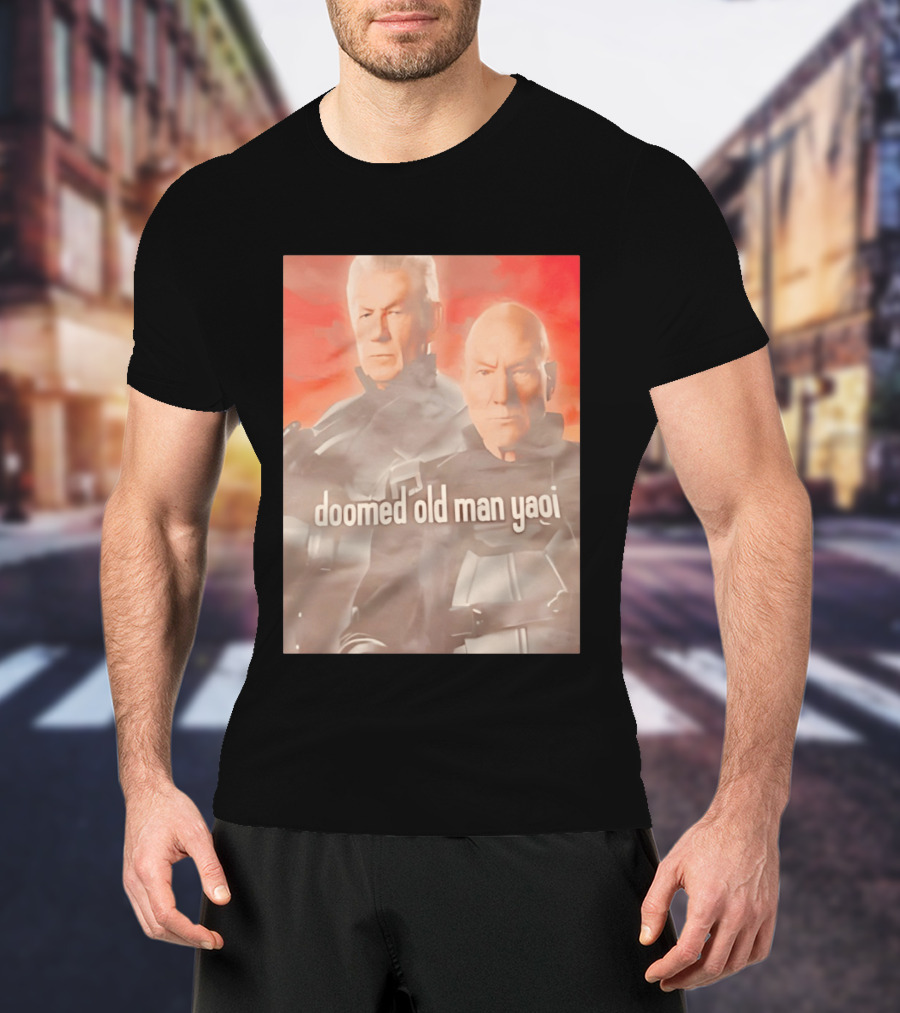 Ian McKellen Magneto Charles Xavier Doomed Old Man Yaoi X Men Movie T-Shirt