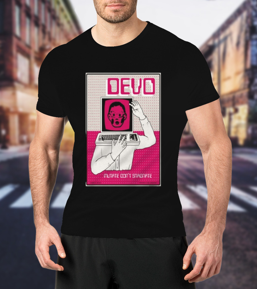 June 03 2026 Devo Concert Akron Civic Theatre Mutate Don't Stagnate T-Shirt
