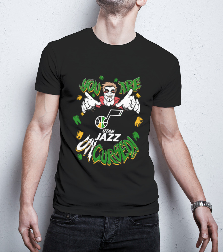 Utah Jazz You Are Uncursed WWE Danhausen Collaboration T-Shirt