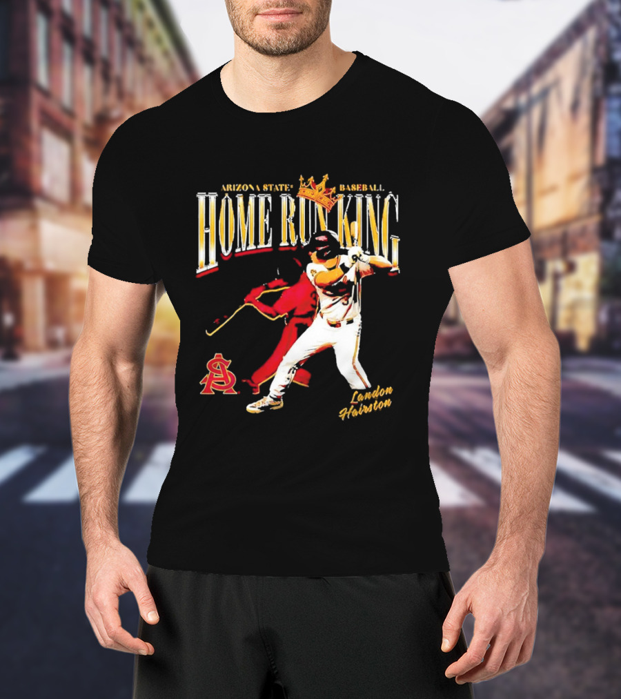 Arizona State Baseball Home Run King Landon Hairston T-Shirt