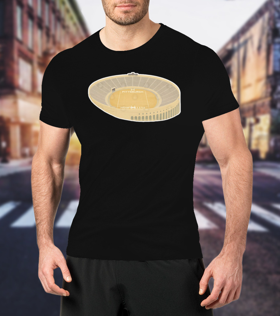 Pittsburgh Historic Football Stadium Architectural T-Shirt