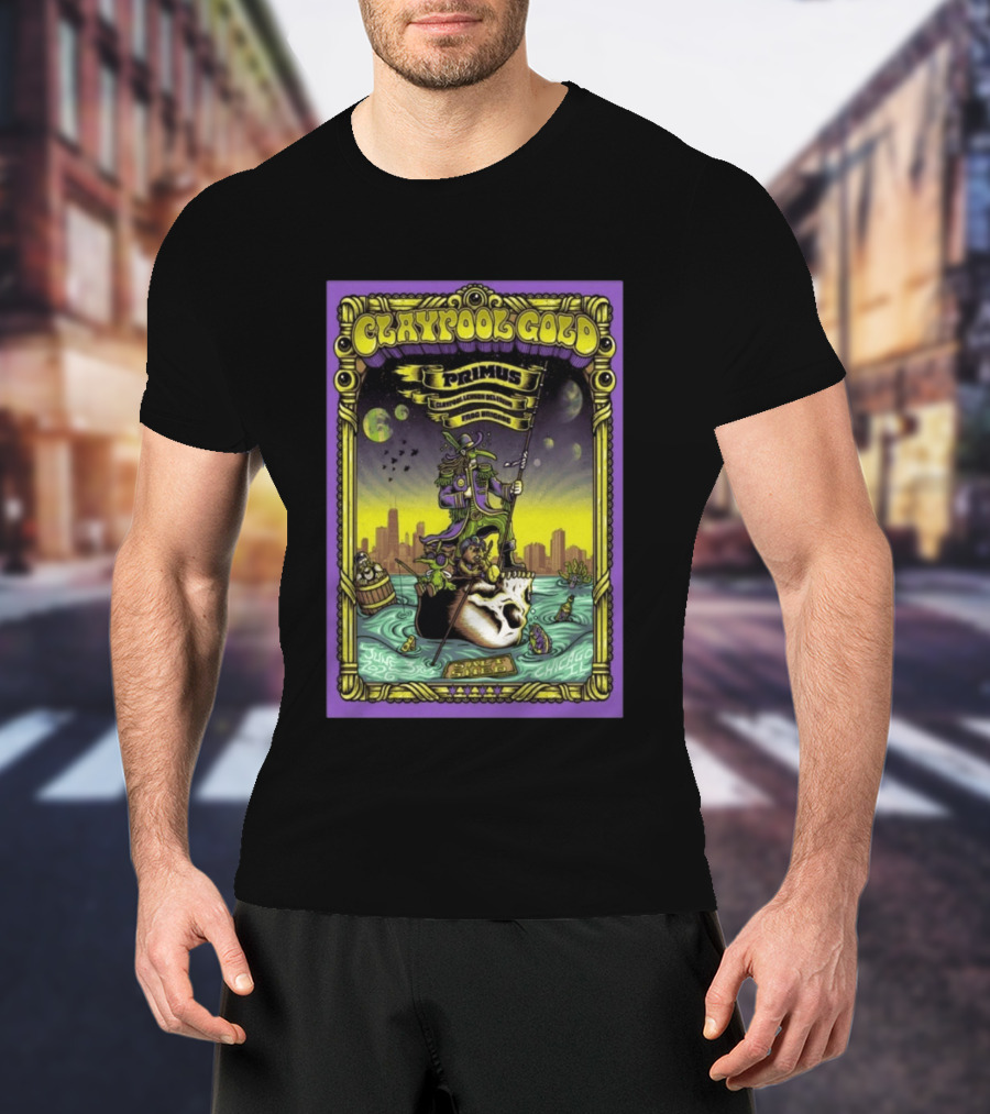 Claypool Lennon Delirium Frog Brigade Primus June 3 2026 Chicago IL Concert T-Shirt