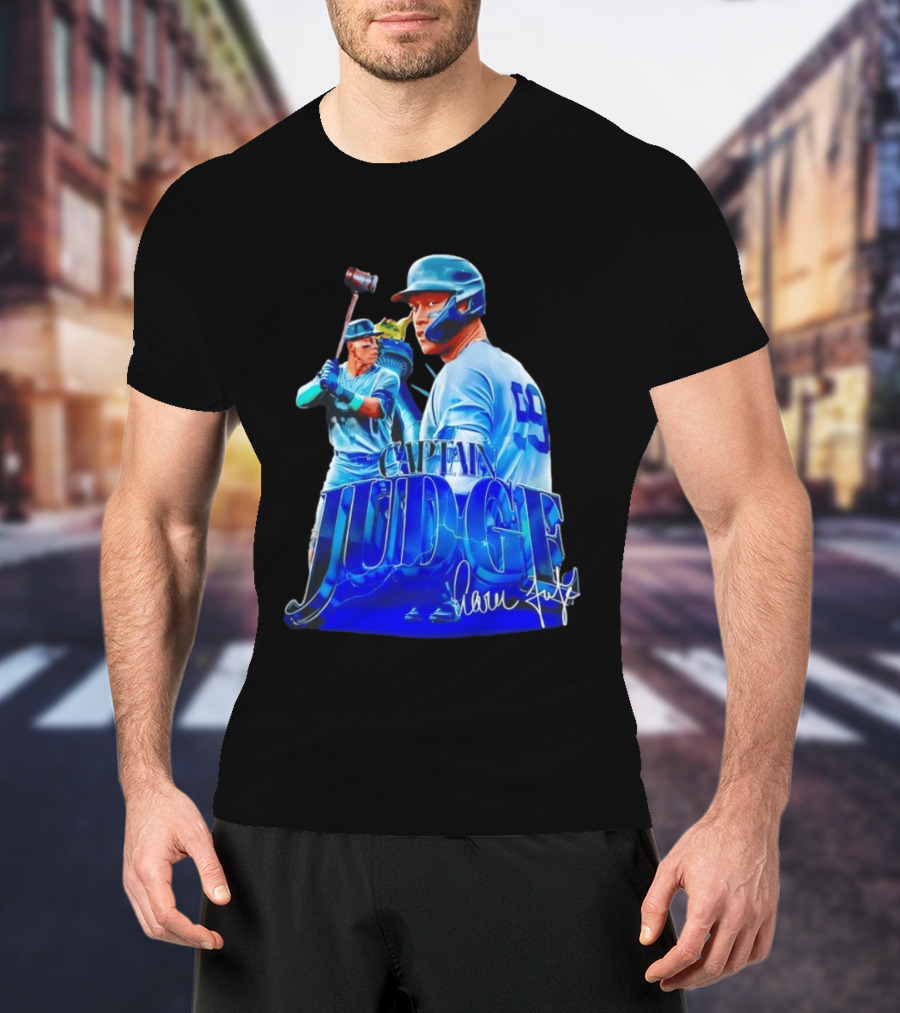 Captain Judge Aaron Judge 99 Yankees Baseball Signature T-Shirt