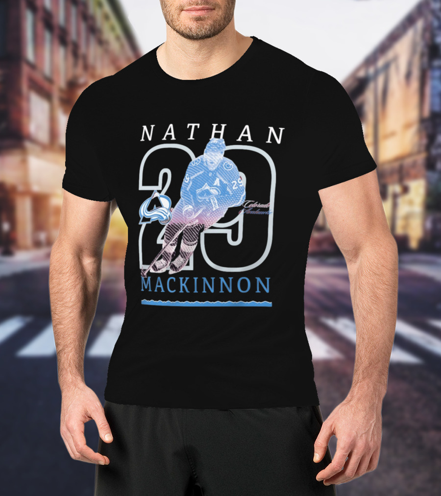 Nathan MacKinnon 29 Colorado Avalanche NHL Player Sports Fan Gear T-Shirt