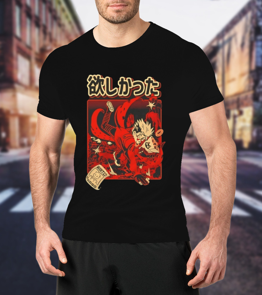 Vash The Stampede Wanted Love Peace Donuts T-Shirt