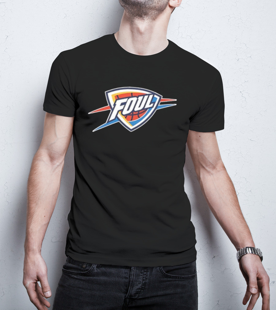 Oklahoma City Thunder Foul Basketball SGA Two Free Throws 2 Sided T-Shirt