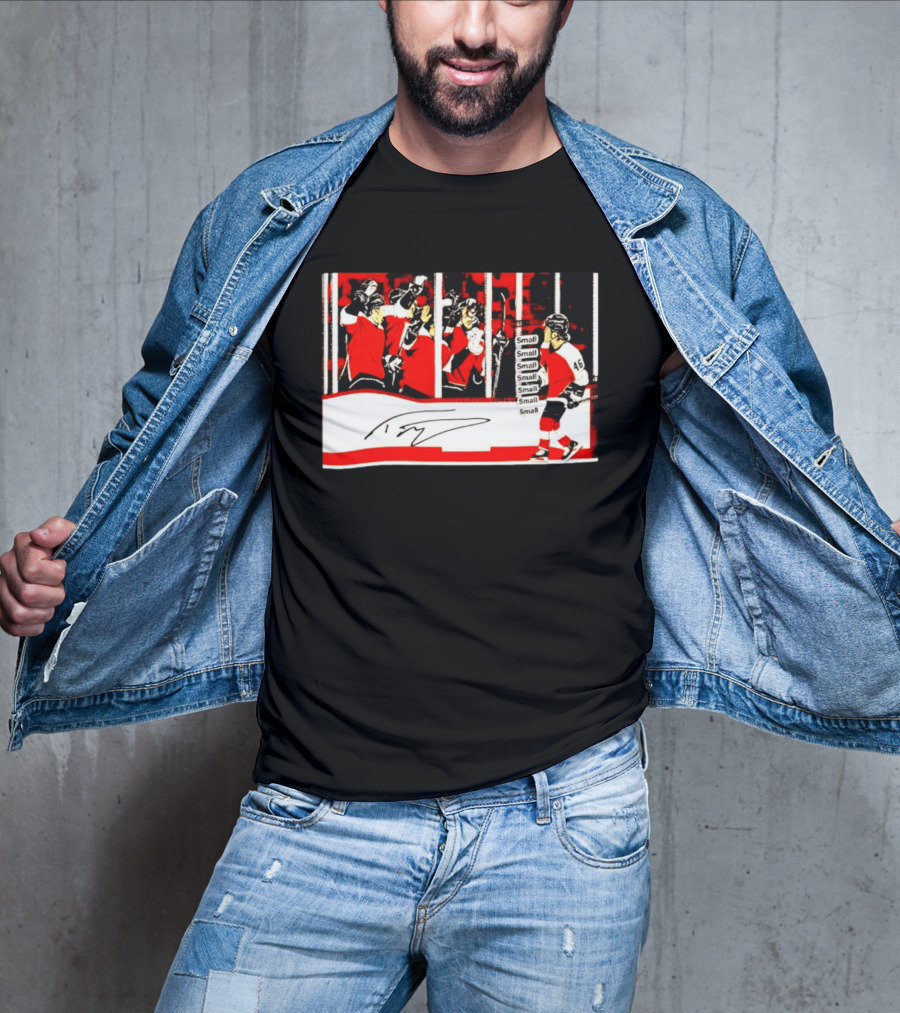 Philadelphia Flyers Hockey Team Celebration Frozen Victory Small T-Shirt
