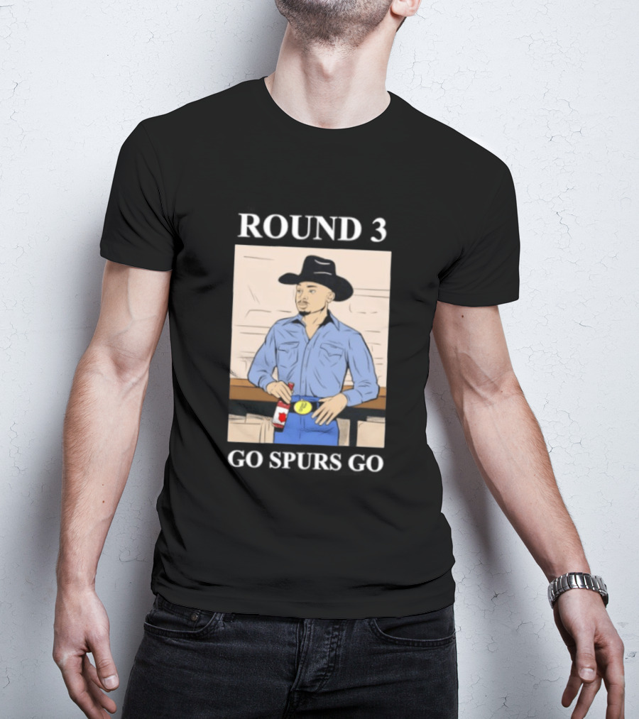 Go Spurs Go Cowboy Round 3 Spurs Playoff Spirit T-Shirt