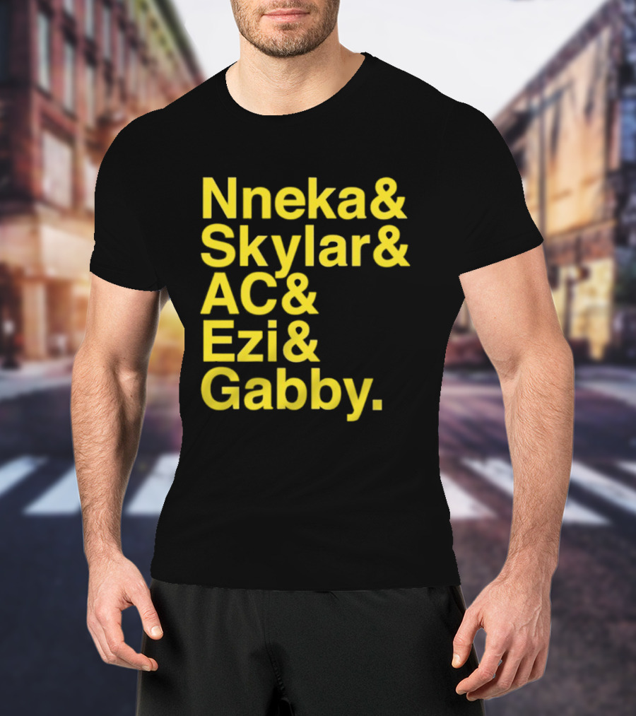Nneka Skylar AC Ezi Gabby Seattle Storm WNBA 2025 Ampersand Stars T-Shirt