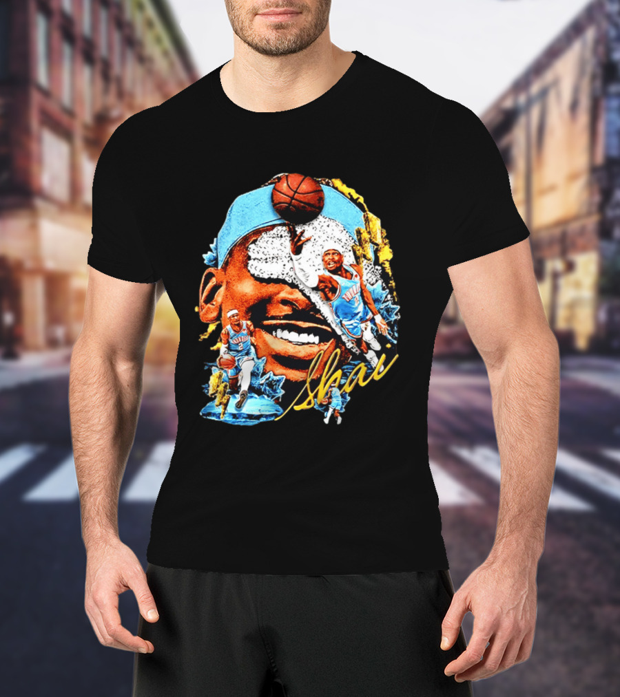 Shai Gilgeous Alexander Oklahoma City Thunder Basketball NBA Sports Fan Gear T-Shirt