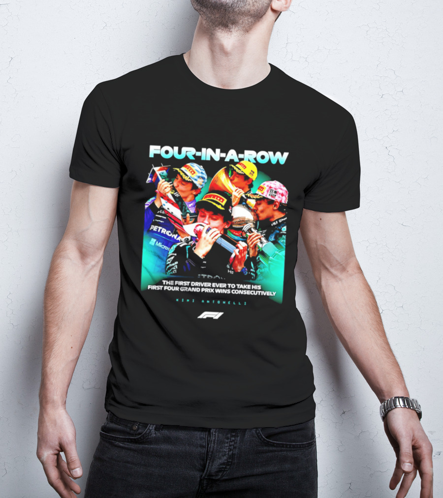 Kimi Antonelli Four In A Row First Driver Wins Consecutively Formula 1 T-Shirt