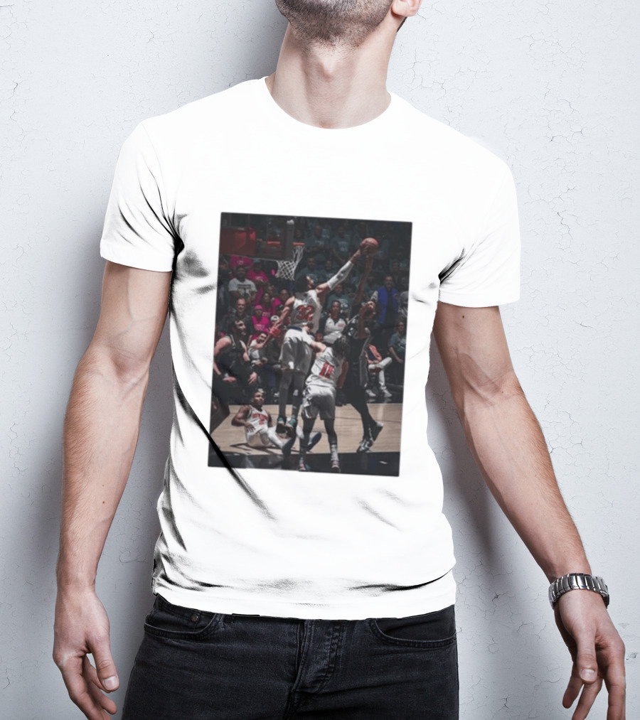 Big Kat Big Time Block Houston Rockets San Antonio Spurs NBA Showdown T-Shirt
