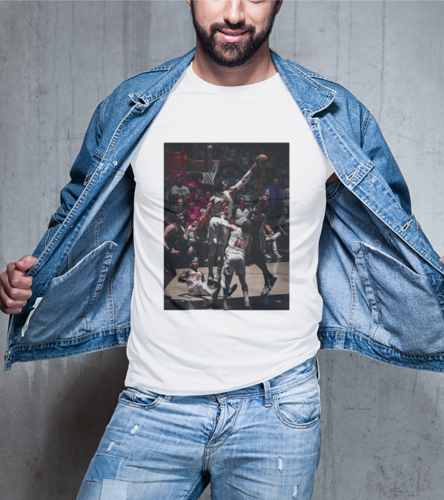 Big Kat Big Time Block Houston Rockets San Antonio Spurs NBA Showdown T-Shirt